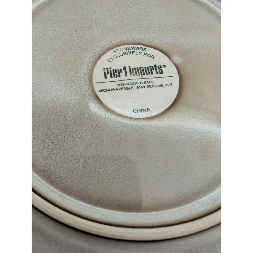Pier 1 Reactive Geometric Spiral Design Salad Plates 8